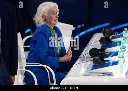 Rome, Italy. 04th Nov, 2023. Loretta Goggi attends the Rai Tv Program Tale e Quale Show 2023 last episode at Fabrizio Frizzi studios. Credit: SOPA Images Limited/Alamy Live News Stock Photo