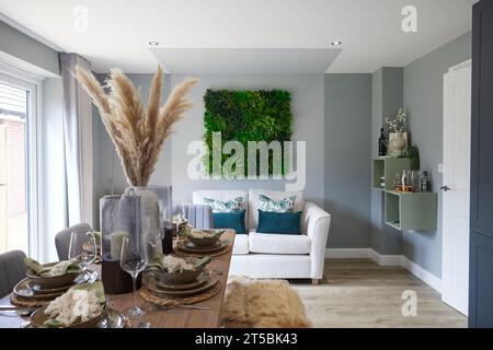 Dining room show home Stock Photo