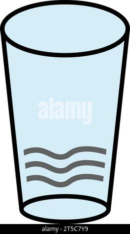 Glass of water Icon. Simple vector illustration for graphic and web design or commercial purposes. Stock Vector