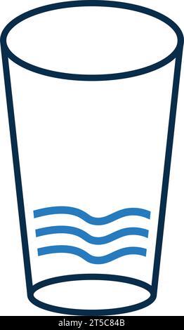 Glass of water Icon. Simple vector illustration for graphic and web design or commercial purposes. Stock Vector