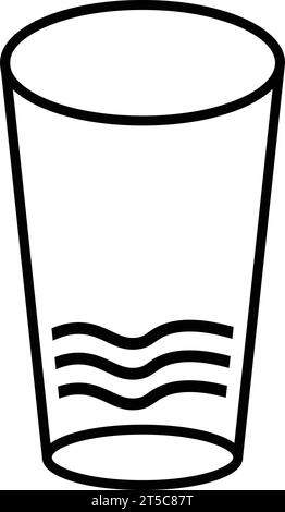 Glass of water Icon. Simple vector illustration for graphic and web design or commercial purposes. Stock Vector