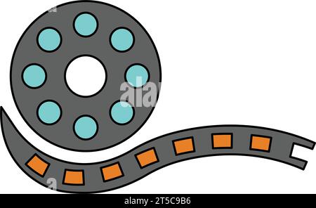 Entertainment, film, reel icon. Beautiful design icon for commercial use, printed files and presentations, Promotional Materials, web or any type of d Stock Vector