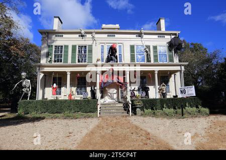 Halloween haunted house St. James Long Island NY Stock Photo