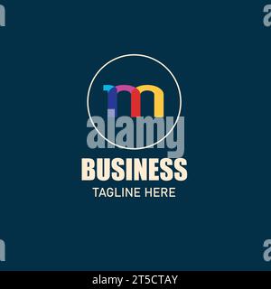 colorful latter M logo vector design Stock Vector