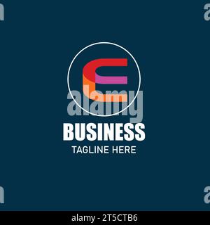 latter e colorful logo design vector Stock Vector