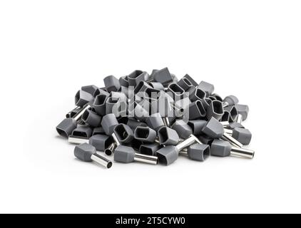 Terminal  Wire Connectors Assorted isolated on white background Stock Photo