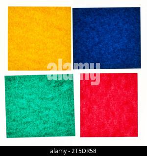 Colorful paper texture. Yellow, blue, green and red abstract background. Space for placement of text or note for marketing. Stock Photo
