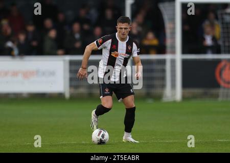 Spennymoor Town's Rob Ramshaw during the Vanarama National League North match between Spennymoor Town and Boston United at the Brewery Field, Spennymoor on Saturday 4th November 2023. (Photo: Mark Fletcher | MI News) Credit: MI News & Sport /Alamy Live News Stock Photo