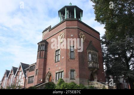 The Bournville carillon with 48 bells Stock Photo