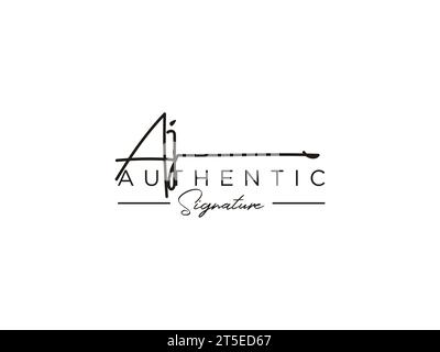 AJ Signature Logo Template Vector. Stock Vector