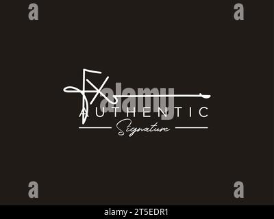 FX Signature Logo Template Vector. Stock Vector