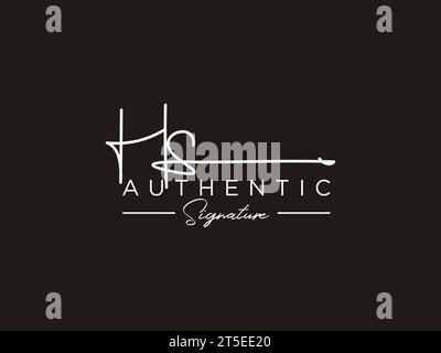 HS Signature Logo Template Vector. Stock Vector