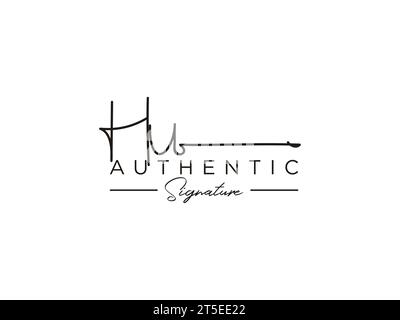 HU Signature Logo Template Vector. Stock Vector