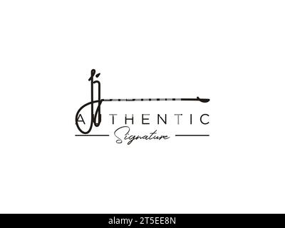 JJ Signature Logo Template Vector. Stock Vector