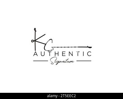 KC Signature Logo Template Vector. Stock Vector