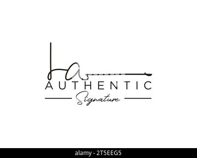 LA Signature Logo Template Vector. Stock Vector