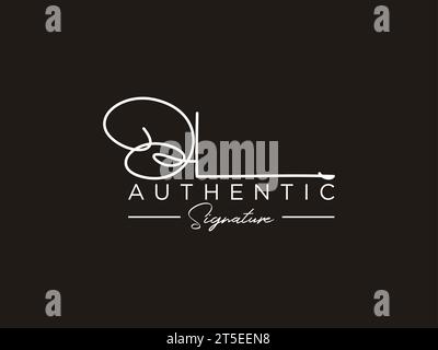 OL Signature Logo Template Vector. Stock Vector