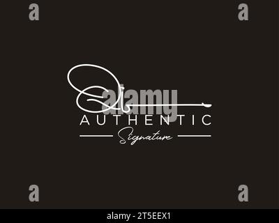 QI Signature Logo Template Vector. Stock Vector