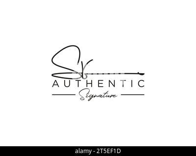 SR Signature Logo Template Vector. Stock Vector