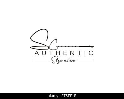 SC Signature Logo Template Vector. Stock Vector