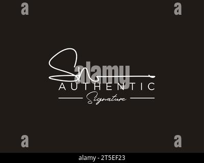 SN Signature Logo Template Vector Stock Vector Image & Art - Alamy