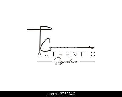 TC Signature Logo Template Vector. Stock Vector