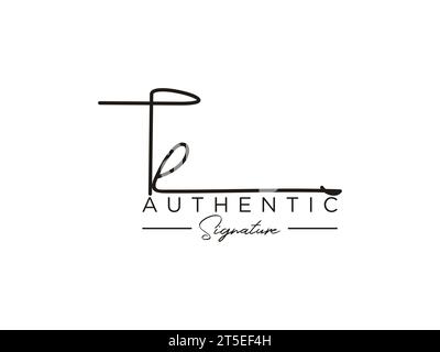 TE Signature Logo Template Vector. Stock Vector