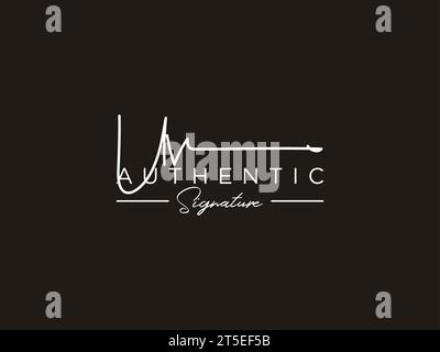 UV Signature Logo Template Vector. Stock Vector