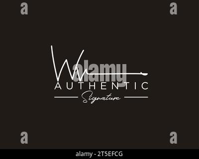 WV Signature Logo Template Vector. Stock Vector