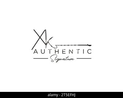 XK Signature Logo Template Vector. Stock Vector