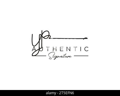 YP Signature Logo Template Vector. Stock Vector