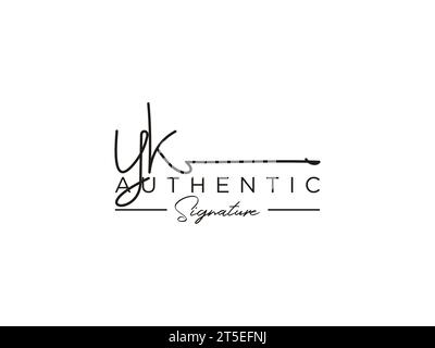 YK Signature Logo Template Vector. Stock Vector