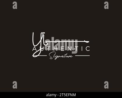 YI Signature Logo Template Vector. Stock Vector