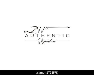 ZW Signature Logo Template Vector. Stock Vector