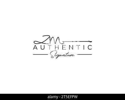 ZM Signature Logo Template Vector. Stock Vector