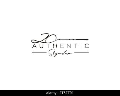 ZO Signature Logo Template Vector. Stock Vector