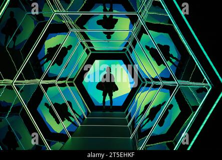 Paris, France. 4th Nov, 2023. Andrey Rublev of Russia arrives before the men's singles semi-final match between Novak Djokovic of Serbia and Andrey Rublev of Russia at Paris ATP Masters 1000 tennis tournament in Paris, France, Nov. 4, 2023. Credit: Gao Jing/Xinhua/Alamy Live News Stock Photo