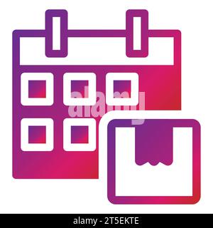 modern gradient business calendar icon Stock Vector