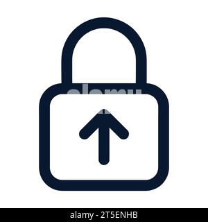 outline padlock icon Stock Vector