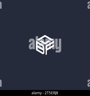 BF initial hexagon logo design inspiration Stock Vector