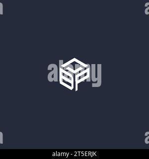 BP initial hexagon logo design inspiration Stock Vector