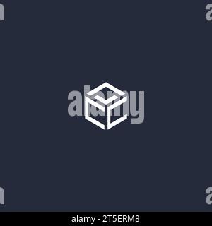 CC initial hexagon logo design inspiration Stock Vector