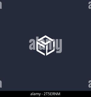 CL initial hexagon logo design inspiration Stock Vector