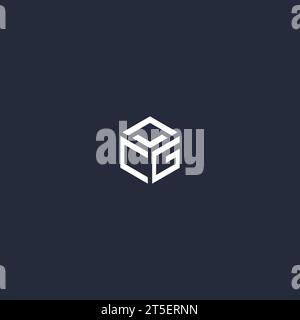 CG initial hexagon logo design inspiration Stock Vector