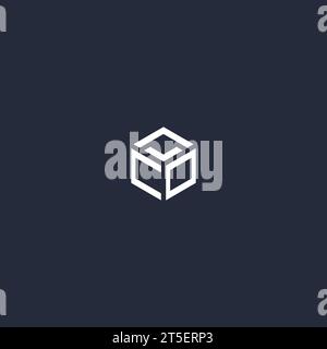 CO initial hexagon logo design inspiration Stock Vector