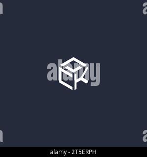 CK initial hexagon logo design inspiration Stock Vector