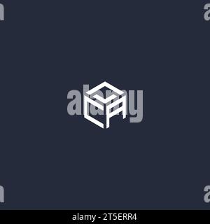 CA initial hexagon logo design inspiration Stock Vector