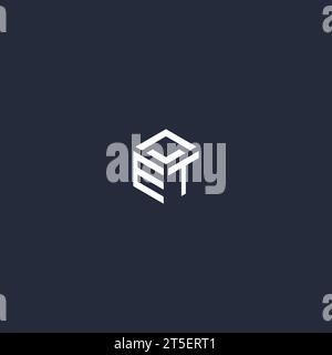 ET initial hexagon logo design inspiration Stock Vector