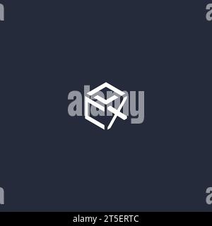 CX initial hexagon logo design inspiration Stock Vector