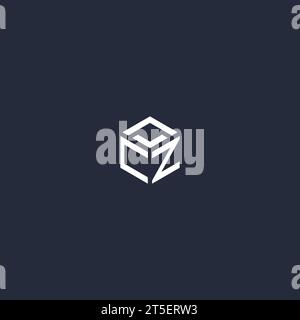 CZ initial hexagon logo design inspiration Stock Vector